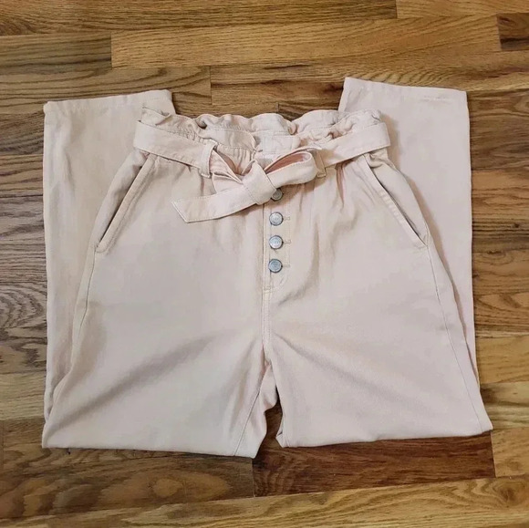 LOFT Ann Taylor High Waisted Tapered Leg Paperbag Pants(XS) - Picture 1 of 9